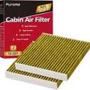 Puroma Cabin Air Filter with Activated Carbon Compatible with CP285, CF10285, Toyota Camry, RAV4, Highlander, Corolla, Sienna, Tundra, Prius, 4Runner, Subaru Outback, Lexus, Scion, Land Rover (2 pcs)