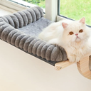 valigogo CloudSoft Cat Window Sill Perch with Zipper Designed Cushioned Bed, Supportive Cat Window Seat with Premium Solid Wood & Sturdy Metal Frame, Pet Hammock Bed for Large Cats (Large, White)