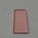 10 x 5 Ceramic Bathroom Tray for Countertop, Decorative Vanity Tray for Dresser Tops, Small Rectangular Trays for Perfume, Candle, Jewelry, Cosmetics (Pink)