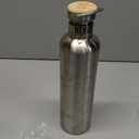 Amazon Basics Large Stainless Steel Insulated Water Bottle, Spout Lid, 30.1 ounces, Gray