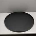 24 inch Round Solid Wood Serving Tray Extra Large Tea Coffee Snack Food Meals Serving Plate Non-Slip Kitchen Party Bar Server Ottoman Tray Breakfast Tray with Raised Edges Black