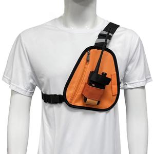 Chest Harness Shoulder Holster - Adjustable Single Radio Pouch for Motorola Radios & BAOFENG Walkie Talkies (Orange-1pack)
