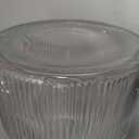 Ribbed Glass Vase, Flower Vase, Fluted Clear Vases for Flowers, Modern Vases for Living Room, Dining Table, Entryway, Shelf, Wedding, Office, Coffee Table, Birthday, 7.5 Inches