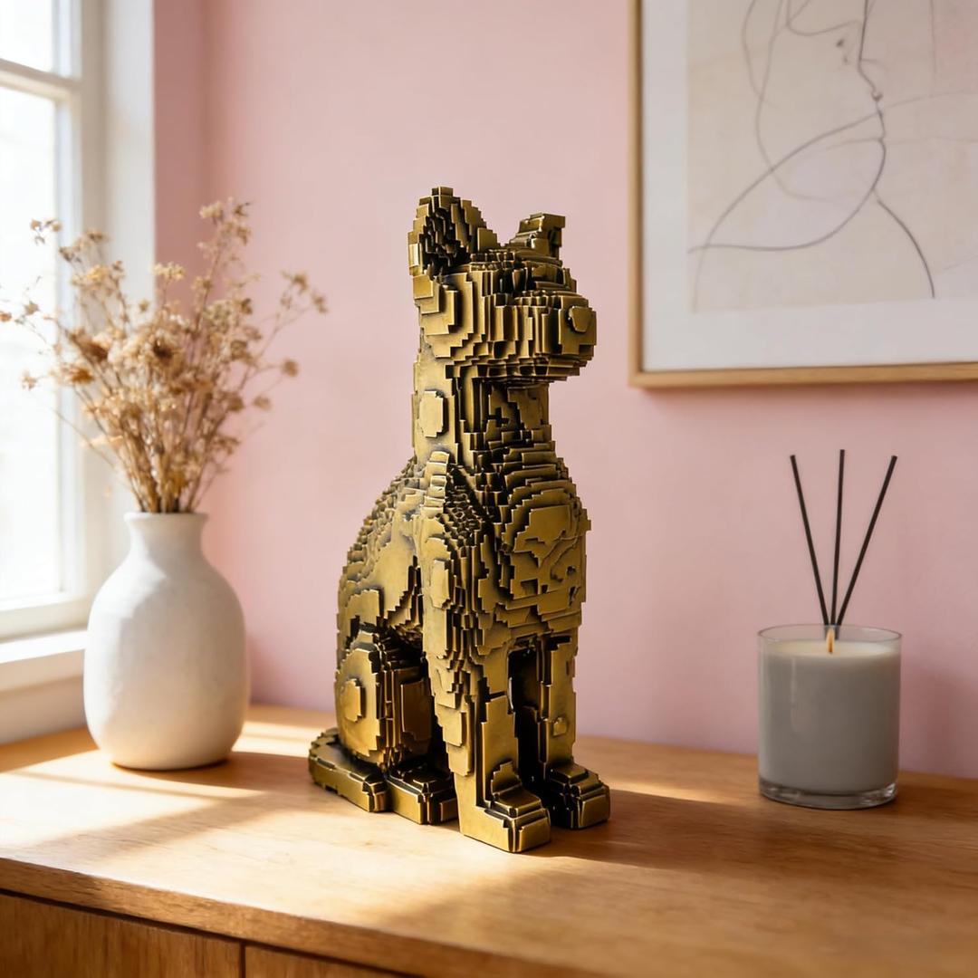 Owl Statue Garden Decor, Resin Waterproof Halloween Indoor Outdoor Lawn Yard Patio Office Living Room Decoration Gifts for Mom Women (8.3 Inch) (Bronze)