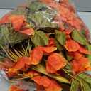 Bougainvillea Artificial Flowers Plants for Outdoors Outside Fall Autumn Decor, 2 pcs Faux Silk Long Trailing Vines UV Resistant Look Real Orange Fake Flowers for Front Door Porch Planter Urn Patio