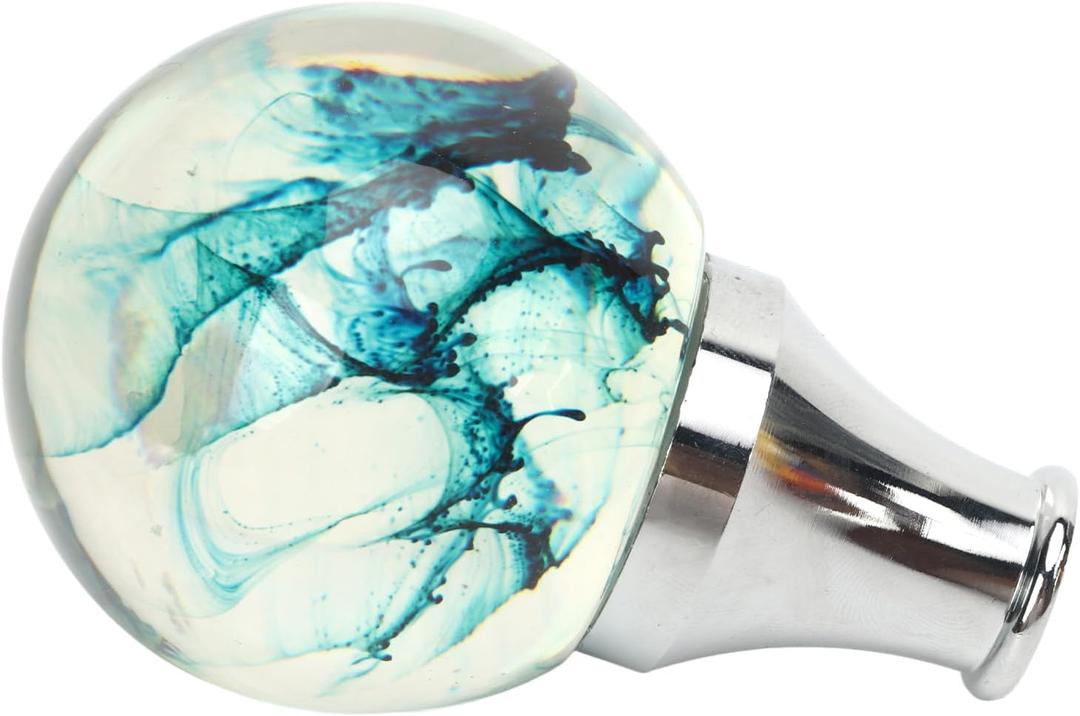 Universal Fit Gear Shift Knob with 3 Adapters - Enhance Driving Comfort for Manual Automatic Vehicles (Blue)