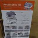 Chafing Dishes for Buffet, 4 Pack 5QT Square Stainless Steel Chafing Dish Set for Home Parties, Christmas Gatherings, Catering Events Complete Buffet Warmer Set (Blue)