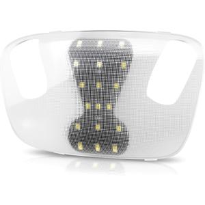 D-Lumina Interior Roof Dome Light Cover Clear Lens Overhead with White LED PCB for 1999-2007 Fo-rd F250 F350 F450 F550 Excursion, F150 Expedition Mustang Taurus, 6000K White Dome Lamp Kit, 1 Set