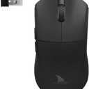 Darmoshark M3 Pro Wireless Gaming Mouse,Tri-Mode 2.4G/USB-C/Bluetooth Mouse Up to 26KDPI,PAW3395 Optical Sensor Lightweight 55g,8 programmable Button 500MAh Battery Life,Computer Mouse for Laptop(B) (M3PRO, Black)