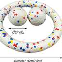 2 x SYMHOBBY 3Pcs Indestructible Dog Tennis Balls for Small Dog Chewers 1.97inch Durable Bouncy Floating Interactive Dog Toys with Dog Pull Ring