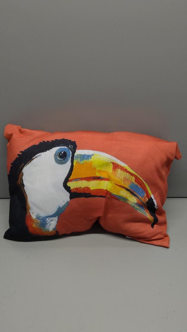 Creative Products Bright Jungle Toucan on Teal 14x20 Indoor / Outdoor Pillow