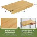 Wire Shelf Covers, Bamboo Wire Rack Covers (5PCS, 28" W x 16" D) Natural
