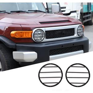 Car Headlight Guard, Front Headlights Cover Trim Lamp Frame Protector, Exterior Turn Signal Headlight Guard Compatible with Toyot@ FJ Cruiser 2007-2021, 2PCS