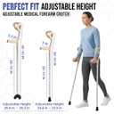 Forearm Crutches for Adults & Seniors, Adjustable Aluminum Pair, 
Extended Length	33.5 inches