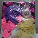 Accevo Pink Happy Birthday Banner,16 Inch Mylar Foil Letters Balloons Heart Pattern Balloons Happy Birthday Balloon for Kids, Child, Adults, Boys & Girls Birthday Party Decorations Happy Birthday Sign (Pink Wave Point)