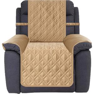 Ameritex Waterproof Nonslip Recliner Cover Stay in Place, Dog Chair Cover Furniture Protector, Ideal Recliner Slipcovers for Pets and Kids (Sand, 23")