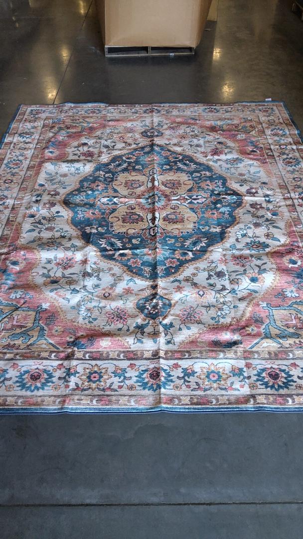 Washable Area Rug 8x10 Feet Floral Non Slip Living Room Kitchen Rugs Indoor Entryway Rug Floor Carpet for Dining Living Room Bedroom
