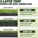 Tri Golf Hitting Mat 6x4ft Golf Mats with Thickened 20mm EVA Base