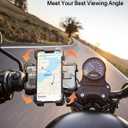 Delobon Bike Phone Holder Handlebar,Motorcycle Phone Mount,ATV Cell Phone Clamp,Scooter Phone Clip for iPhone 15 Pro Max14 13 12plus, Samsung S24Ultra S23 and More 4.7" to 7.0" inch Phone