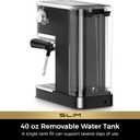 CHULUX Slim Espresso Machine with Milk Frother, 20 Bar Professional Italian Pump Espresso Coffee Machine for Home Cappuccino & Latte Maker, Stainless Steel, Black