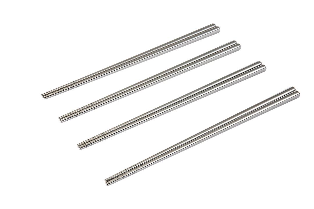 Stainless Steel Chopsticks, 4-Pairs