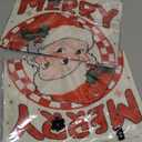 Merry Christmas Garden Flags 12x18 inch Double Sided, Burlap Holiday Red Yard Flags Christmas Decorations for Outside