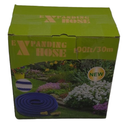 Garden Hose 100 ft, 2025 New Flexible Water Hose 100ft With 10-Pattern Spray Nozzle, Lightweight Hose Pipe, Durable, Kink-Free, Leak-Proof Solid Brass Fittings, Black & Blue