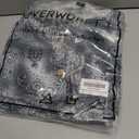 OVERWORETY Plus Size Tops for Women 3/4 Sleeve Henley V Neck Button Tunics Casual Loose Swing Shirts for Leggings (1X, Gey Paisley)