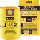 10 Pack, 15-22 Gallon Filter Bags for Shop Vac Vacuum - Type J 90673 - High-Efficiency Vacuum Bags