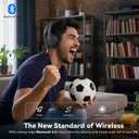 Wireless Headphones for TV Watching, TV Headphones Wireless for Seniors, Bluetooth 5.4 Headphones for TV with Versatile Transmitter Charging Dock, Instant Audio Sync for Parents, Glossy Black