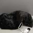 MAXEVE Electric Heated Throw Faux Rabbit Fur Blanket with 8 Heating Levels & 8 Hours Auto Off, Fast Heating Warm Cozy Sherpa Washable Blanket with OverHeat Protection, ETL Certification, Grey