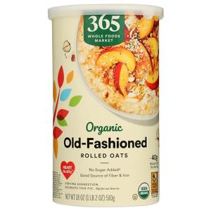 365 by Whole Foods Market, Organic Old Fashioned Rolled Oats, 18 Ounce