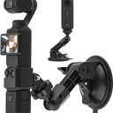 BRDRC Pocket 3 Suction Cup Mount, Car Windshield Window Dash Holder Kit with Expansion Adapter for Insta360 X4 X5 X3 Go 3S for GoPro Max Mini Hero 13 12 11 10 9 Pocket 3 2 Action 5 Pro 4 Accessories