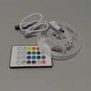 PANGTON VILLA LED Lights for TV 40-60 Inch, 10FT (1 Roll of 10ft) ICRGB TV LED Backlight Kit with Bluetooth APP & 24 Keys Remote, Music Sync Lights Behind, USB Cable Powered, Not Waterproof