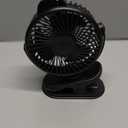Koonie Portable Clip On Fan, Small USB Fan Battery Operated, 3 Speed Rechargeable Mini Fan With LED Display, 360 Rotate Personal Cooling Desk Fan for Stroller Travel Camping Golf Gym (black)