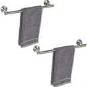 TocTen Bath Towel Bar - 2 Pack Thicken SUS304 Stainless Steel Towel Rack for Bathroom, Bathroom Hardware Accessories Towel Rod Heavy Duty Wall Mounted Towel Holder (16 Inch, Brushed Nickel)
