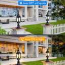 VIANIS Dusk to Dawn Outdoor Post Lights with Pier Mount Base, Hardwired, Standard-E26-2 Pack