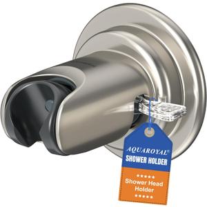 Suction Cup Handheld Shower Head Holder - Shower Head Holder Wall Mounted with Vacuum Power for Bathroom Tile/Glass(Nickel)