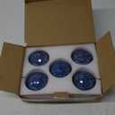 FUTUREPLUSX 5PCS Decorative Balls for Bowls, 3.14 Inch Dark Blue Orbs Glass Balls for Centerpiece Bowls Mosaic Sphere for Home Decoration Dining Table