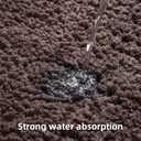 3 Pieces Luxury Bathroom Rug Set with U-Shaped Toilet Rug, Non-Slip Rubber Bottom, Thick Microfiber Fluffy Plush, Water absorption, Quick Dry, Ultra Soft, Bath Mats for Bathroom, Tub(Chocolate)