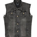 Denim Vest Jacket for Men Fashion Stretchy Trucker Sleeveless Jean Outerwear L