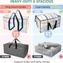 BALEINE 6-Pack Oversized Moving Bags with Reinforced Handles, Heavy-Duty Storage Tote for Clothes, Moving Supplies (Clear, 6-Pack)