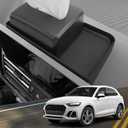 Compatible with Audi Dashboard Storage Tray Behind Screen Organizer Audi Dashboard Tray Dash Storage Tray Dashboard Organizer Dash Behind Screen Tissue Box with Tray Audi Q5 Accessories 2025-2021