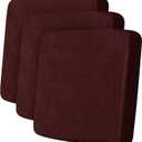 Leather Look Couch Cushion Covers Sofa Seat Slipcovers Sets Couches Furniture Protector for Sectional Armchair Loveseat Pets Kids Stretch Spandex Fabric (3 Cushion Sofa, Burgundy)