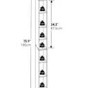 Furinno Fulda Book Shelf, 8-Tier Bookshelf, Bookcase with Space Saving Storage Shelf, 9.2 x 5.9 x 70.9, for Living Room, Bedroom, Home Office, White, 8-Tier, 6-Inch Width