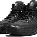 ANGRYRAM Steel Toe Boots for Men Women Slip Resistant Puncture Proof Work Boots for Men Lightweight Comfortable Steel Toe Work Shoes (13 Women/11.5 Men, Black)