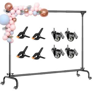 Backdrop Stand, 10x7 FT Backdrop Stand for Parties with Wheels, Moveable and Adjustable Photo Banner Stand Background Stand for Wedding, Parties, Events Decoration