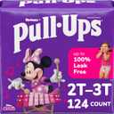 Pull-Ups Girls' Potty Training Pants, Size 2T-3T Training Underwear (16-34 lbs), 124 Count (4 packs of 31)