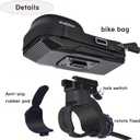 WOLFILIST Bike Phone Holder EVA Waterproof Bike Front Frame Bag Top Tube Bike Bag Bicycle Phone Mount Cycling Pouch with Rain Cover Bike Accessories Gifts for Cyclists Men