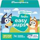 Pampers Training Pants - Easy Ups Boys & Girls Bluey - Size 2T-3T, 74 Count, Children's Potty Underwear (Packaging May Vary)